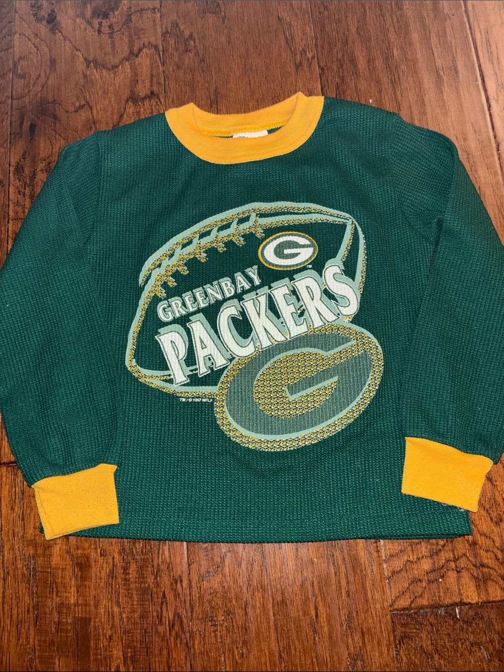 NFL Green & Gold Packers Kids Long Sleeve Shirt